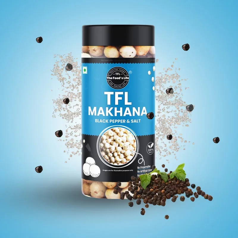 Black Pepper & Salt Makhana 75g – Crunchy Flavoured Fox Nuts — view 2