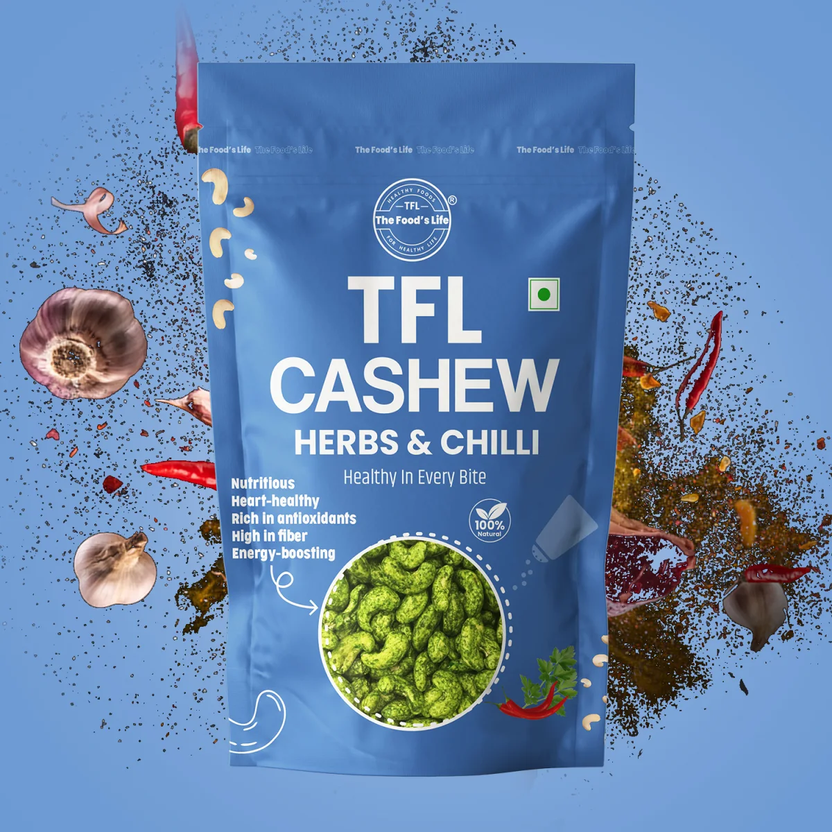 Herbs and Chilli Cashews 400 gm — view 2