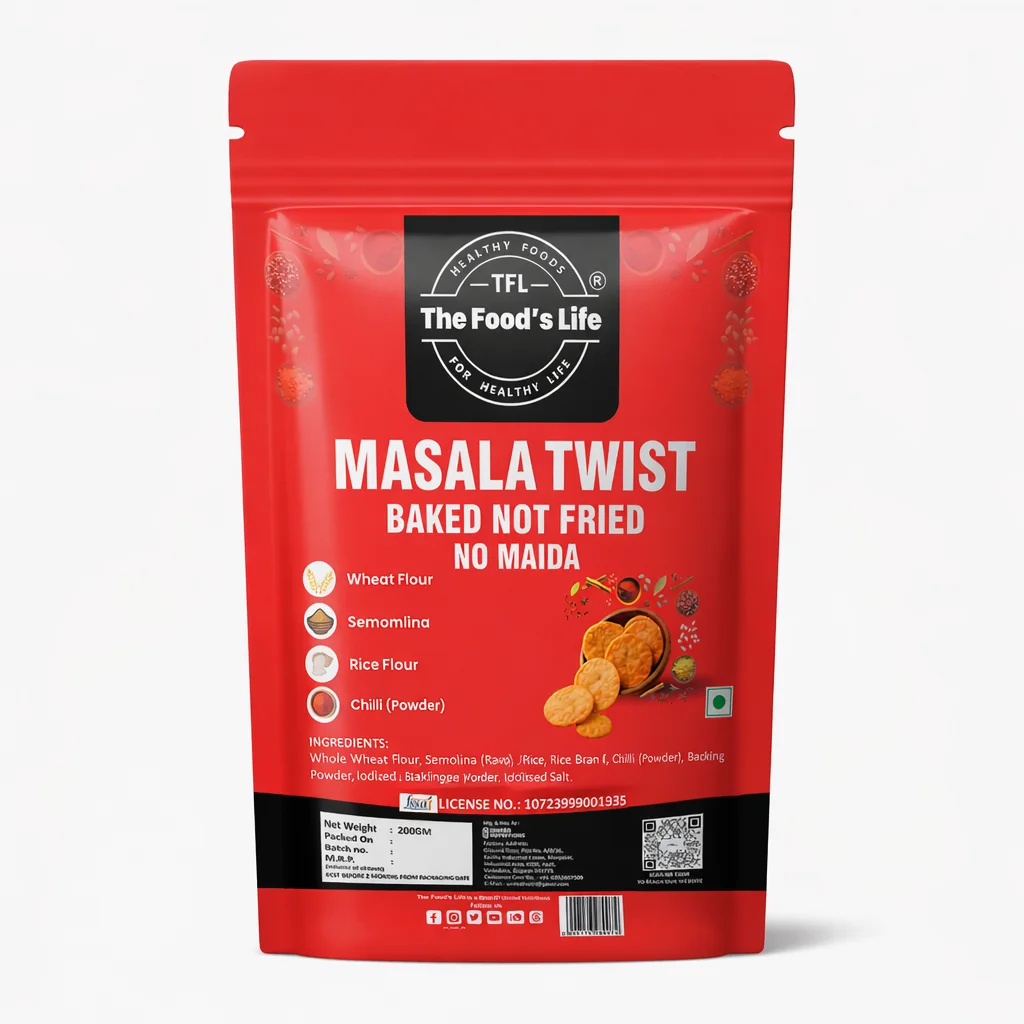 Masala Twist Puri | Baked Not Fried Snack | No Maida |200g — view 2
